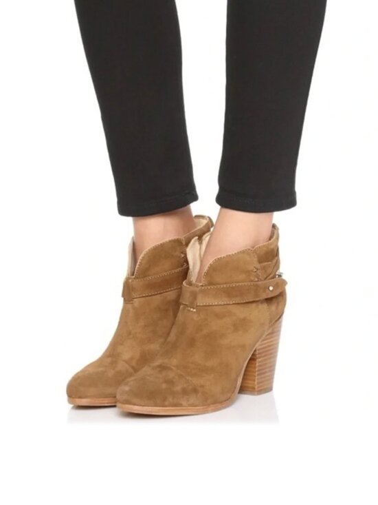 rag & bone Shoes - Rag & Bone Suede Harrow Bootie in Tan ~ 38.5
